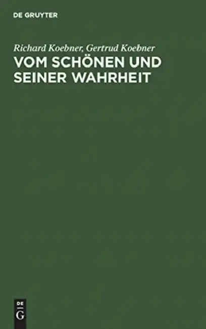 Cover of Vom Schönen und seiner Wahrheit