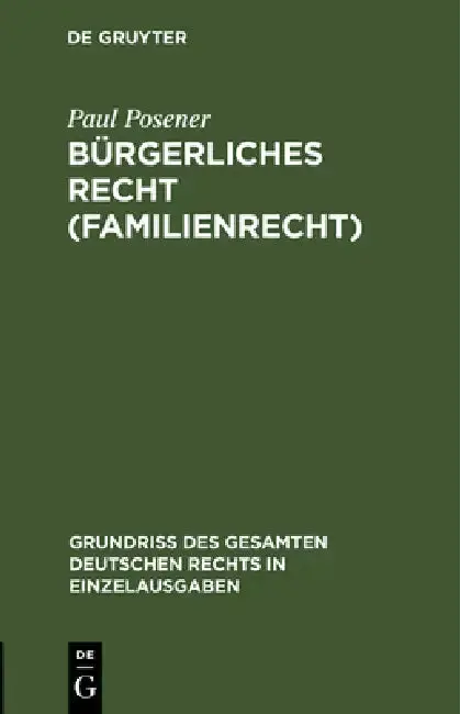 Cover of Bürgerliches Recht (Familienrecht)
