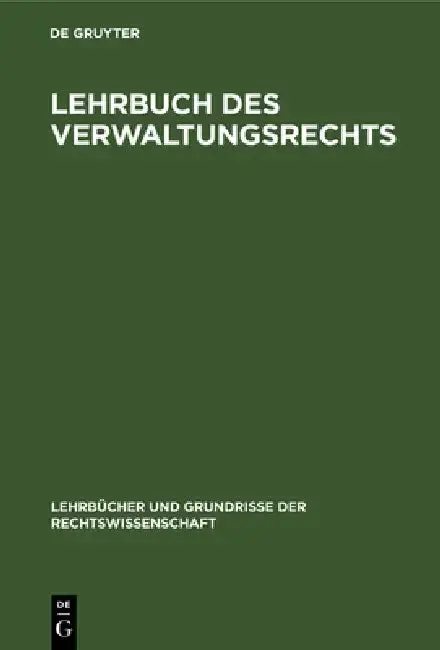 Cover of Lehrbuch Des Verwaltungsrechts