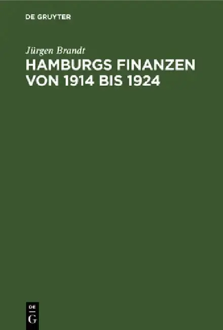 Cover of Hamburgs Finanzen Von 1914 Bis 1924