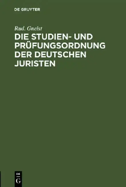 Cover of Die Studien- Und Prüfungsordnung Der Deutschen Juristen