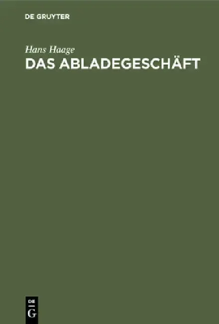 Cover of Das Abladegeschäft