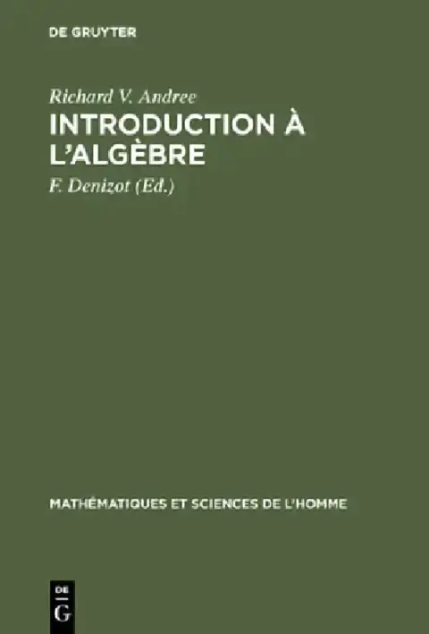 Cover of Introduction à l'algèbre