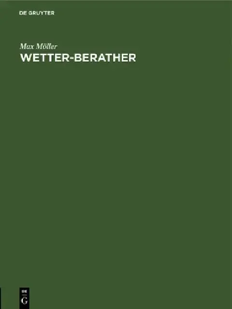 Cover of Wetter-Berather