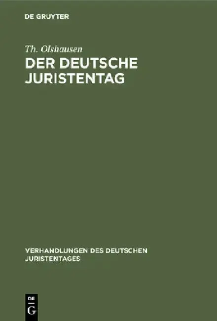 Cover of Der deutsche Juristentag