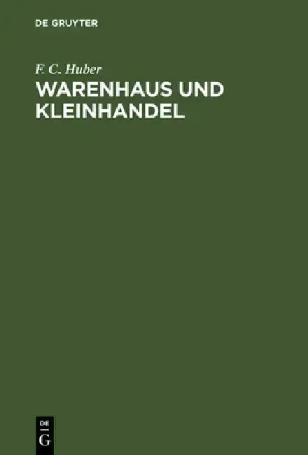 Cover of Warenhaus und Kleinhandel
