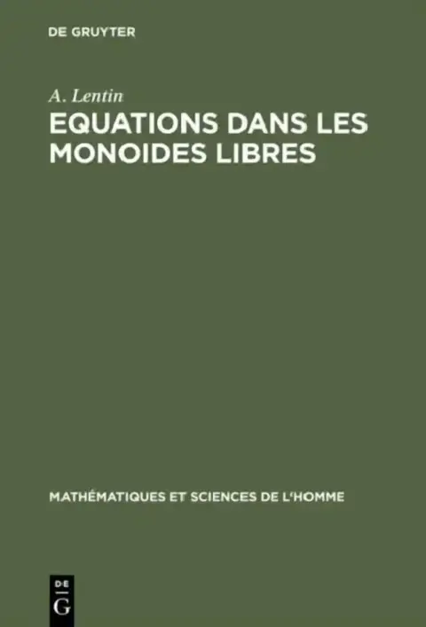 Cover of Equations dans les monoides libres
