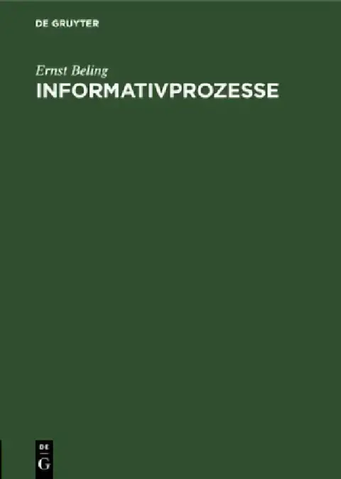 Cover of Informativprozesse