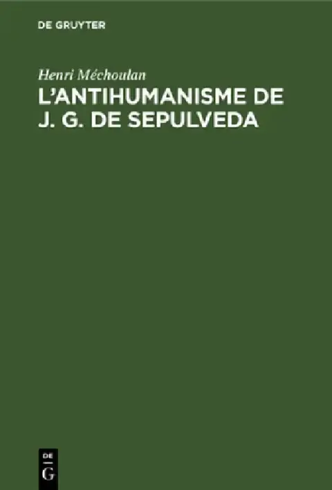 Cover of L'antihumanisme de J. G. de Sepulveda