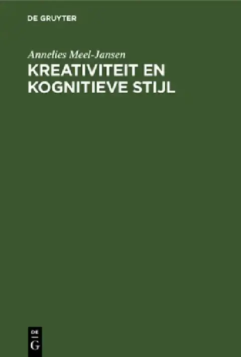 Cover of Kreativiteit en kognitieve stijl