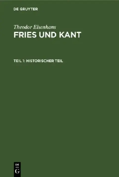 Cover of Historischer Teil