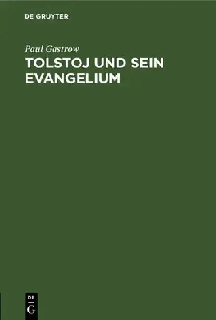Cover of Tolstoj und sein Evangelium