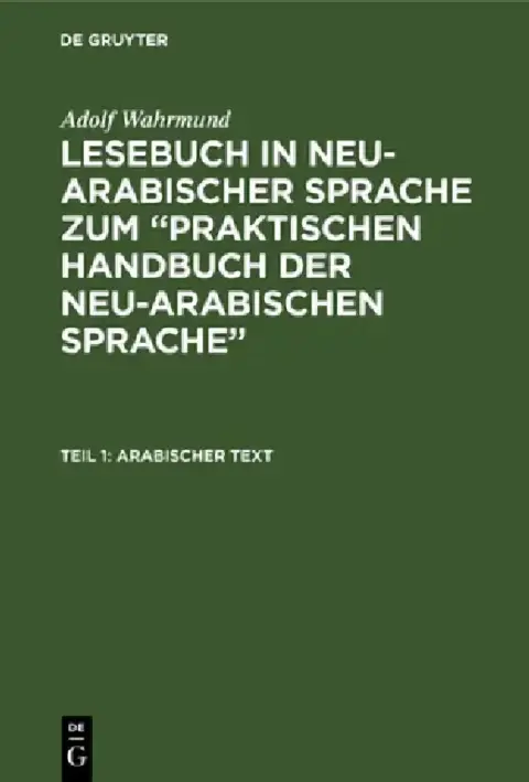 Cover of Arabischer Text