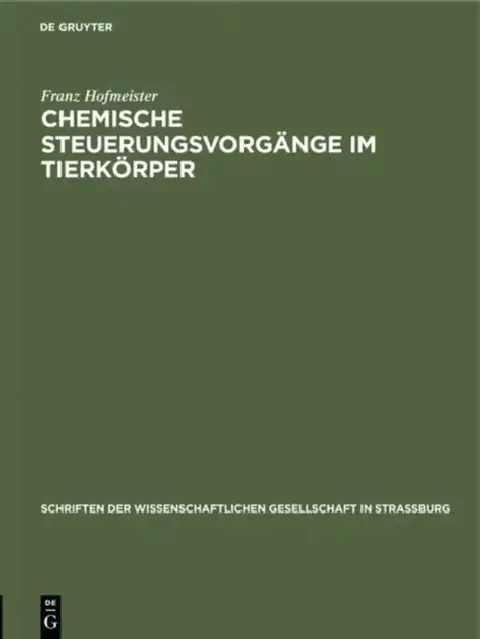 Cover of Chemische Steuerungsvorgänge im Tierkörper