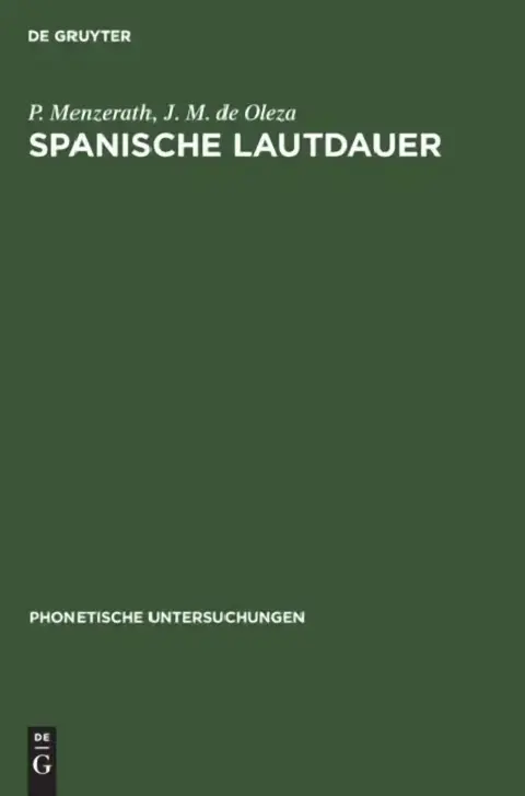 Cover of Spanische Lautdauer