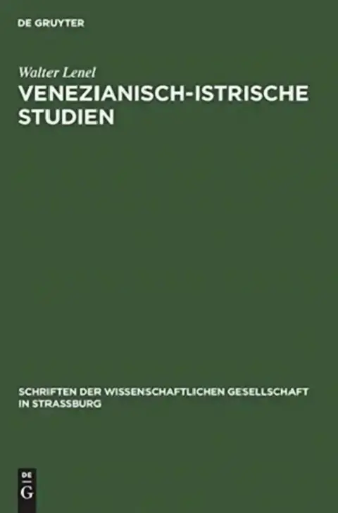 Cover of Venezianisch-Istrische Studien