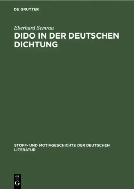 Cover of Dido in Der Deutschen Dichtung