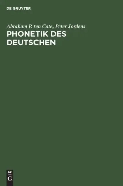 Cover of Phonetik des Deutschen