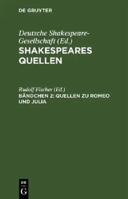 Cover of Quellen Zu Romeo Und Julia