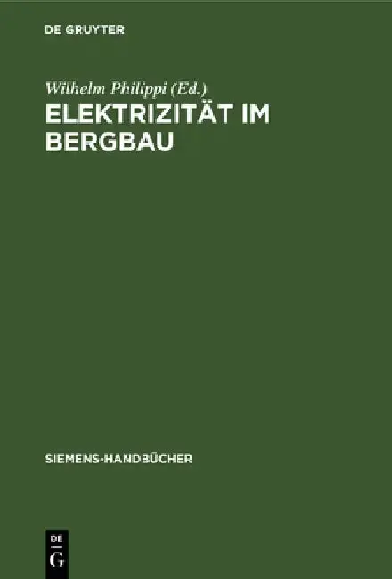Cover of Elektrizität Im Bergbau