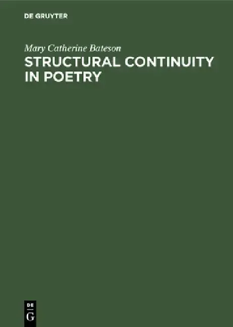 Cover of Structural Continuity in Poetry