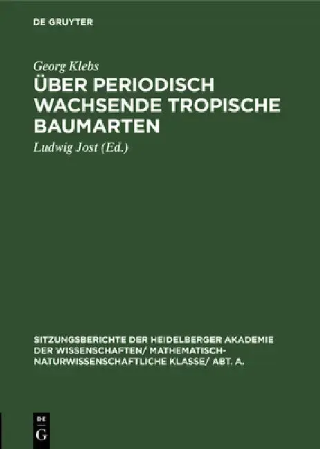 Cover of Über Periodisch Wachsende Tropische Baumarten