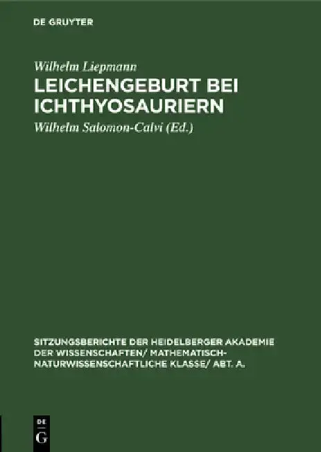 Cover of Leichengeburt Bei Ichthyosauriern