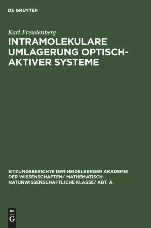 Cover of Intramolekulare Umlagerung Optisch-Aktiver Systeme