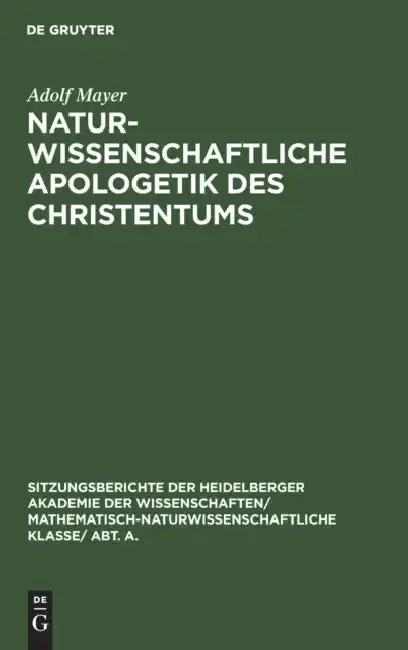 Cover of Naturwissenschaftliche Apologetik Des Christentums