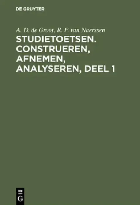 Cover of Studietoetsen. Construeren, afnemen, analyseren, deel 1