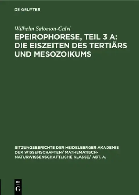 Cover of Epeirophorese, Teil 3 A