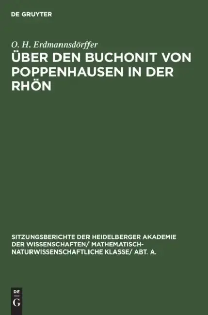 Cover of Über Den Buchonit Von Poppenhausen in Der Rhön