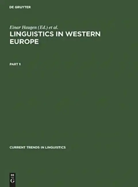 Cover of Linguistics in Western Europe. Part 1