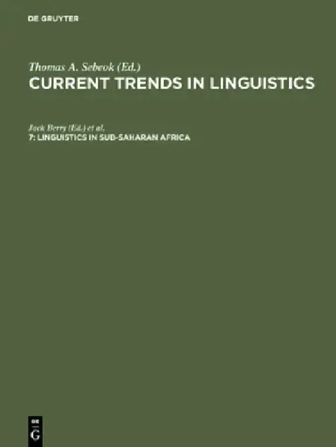 Cover of Linguistics in Sub-Saharan Africa