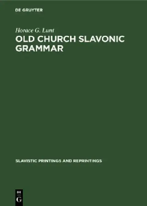 Cover of Old Church Slavonic Grammar