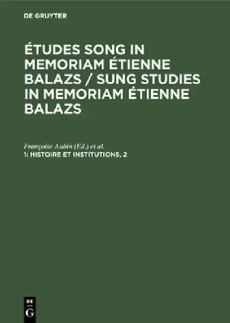 Cover of Histoire et institutions, 2