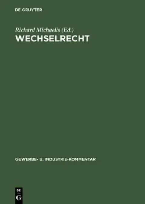 Cover of Wechselrecht