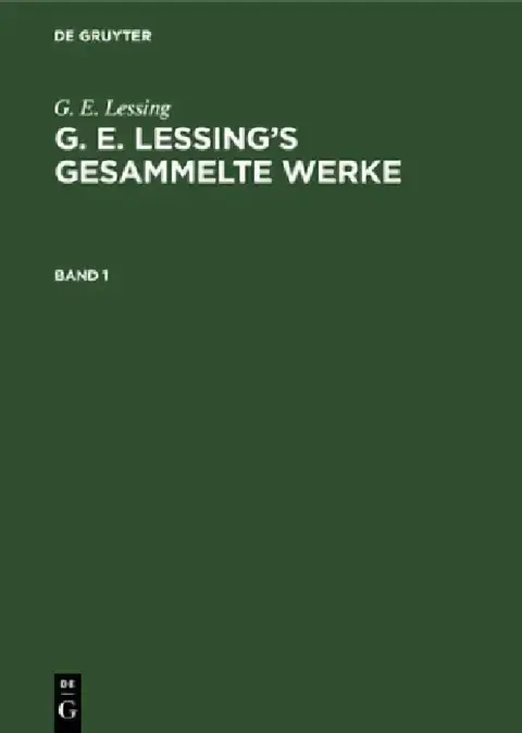 Cover of G. E. Lessing