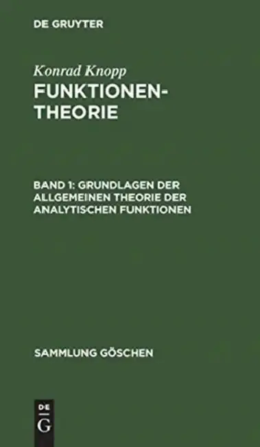 Cover of Grundlagen der allgemeinen Theorie der analytischen Funktionen