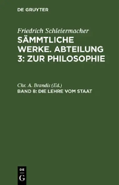 Cover of Die Lehre vom Staat