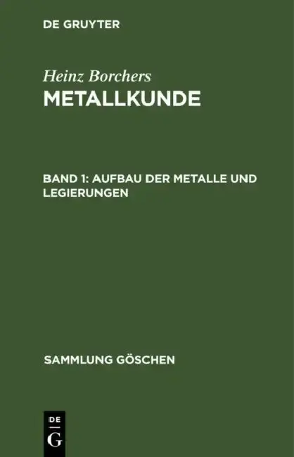 Cover of Aufbau der Metalle und Legierungen