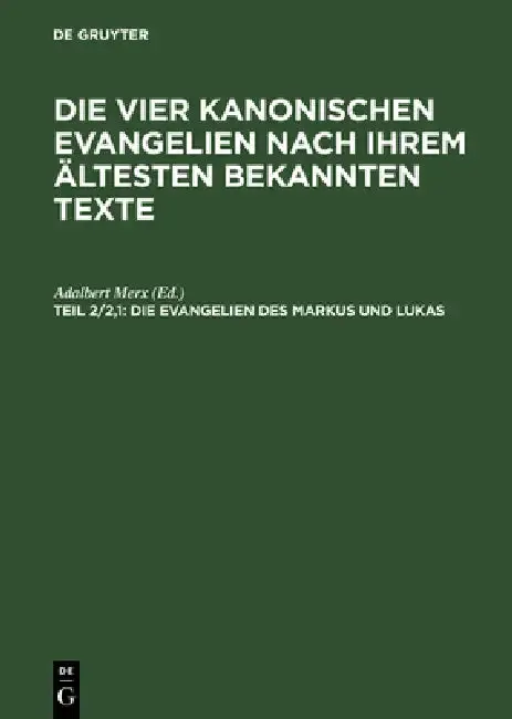 Cover of Die Evangelien des Markus und Lukas