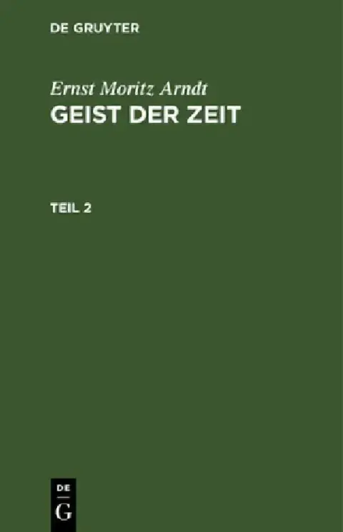 Cover of Ernst Moritz Arndt