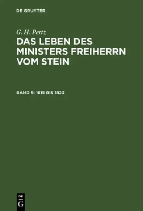 Cover of 1815 bis 1823