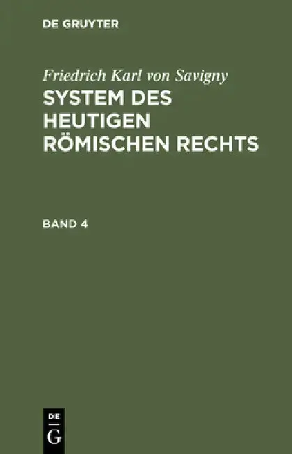 Cover of System des heutigen römischen Rechts