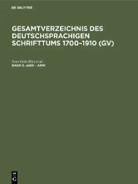 Cover of Anw - Arw