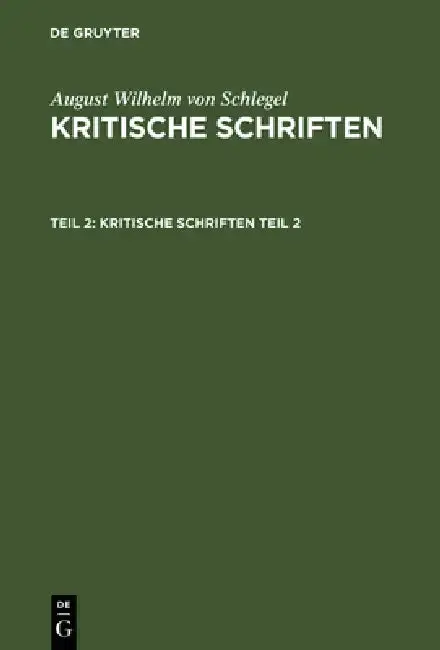 Cover of Kritische Schriften