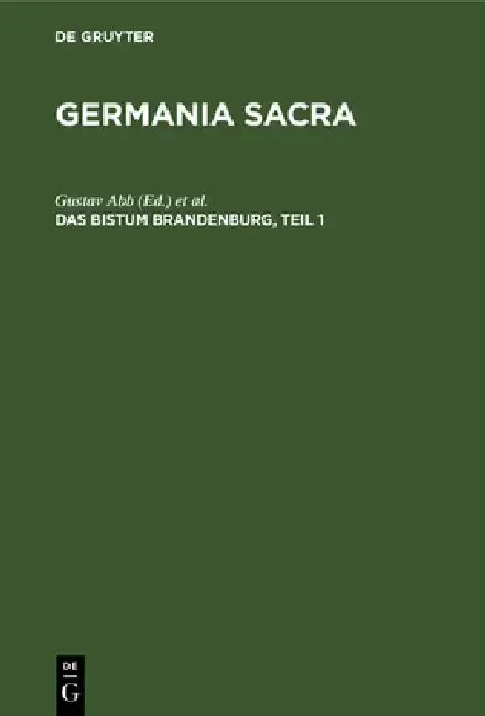 Cover of Das Bistum Brandenburg, Teil 1