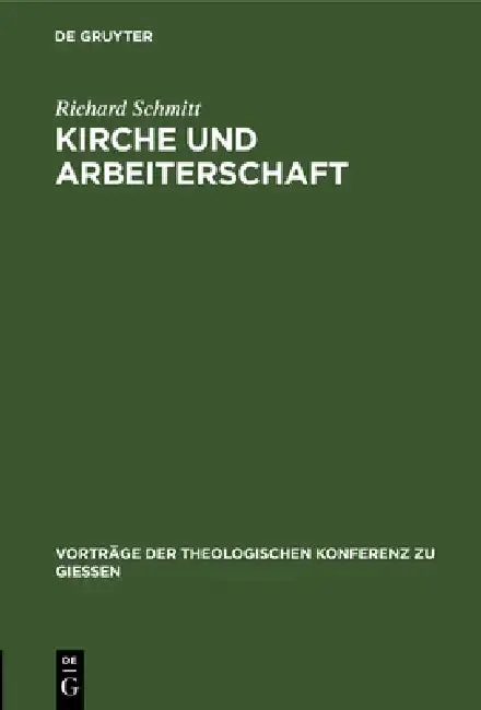 Cover of Kirche Und Arbeiterschaft