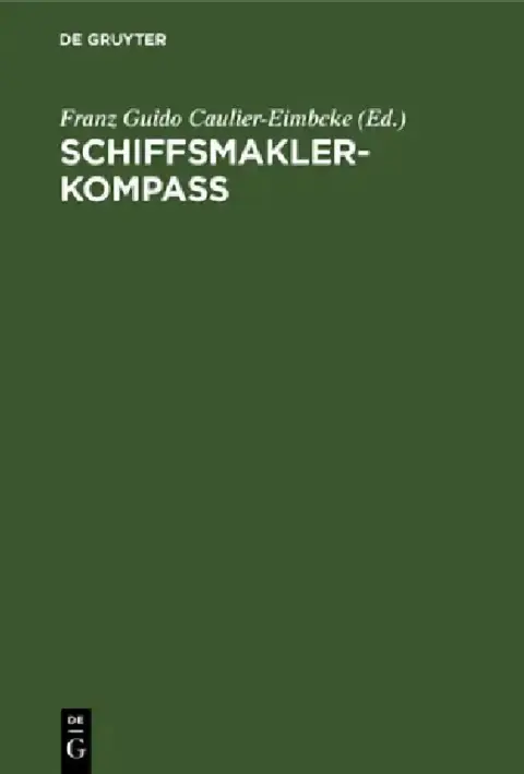 Cover of Schiffsmakler-Kompass